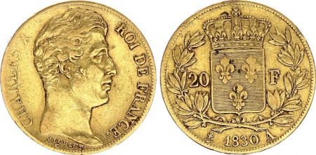 France 20 Francs Charles X - 1830 A - Or