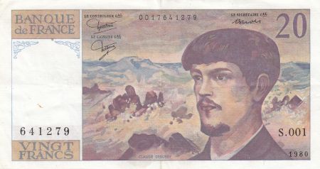 France 20 Francs Debussy - 1980 - Série S.001