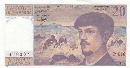 France 20 Francs Debussy - 1987 - Série P.018