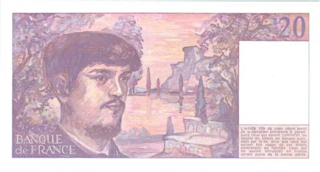 France 20 Francs Debussy - 1987 Série O.022
