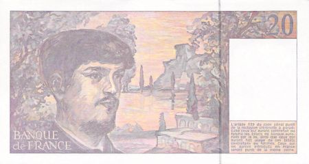 France 20 Francs Debussy - 1990 Série E.027 - SPL