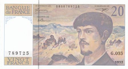 France 20 Francs Debussy - 1992 - Série G.035
