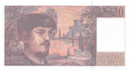 France 20 Francs Debussy - 1993 Série B.040 - SPL+