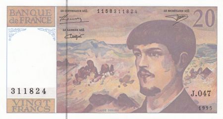 France 20 Francs Debussy - 1995 - Série J.047