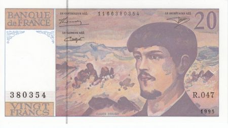 France 20 Francs Debussy - 1995 Série R.47