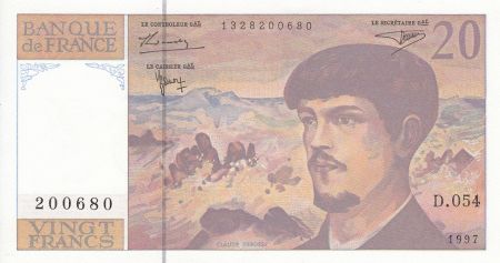 France 20 Francs Debussy - 1997 - Série D.054