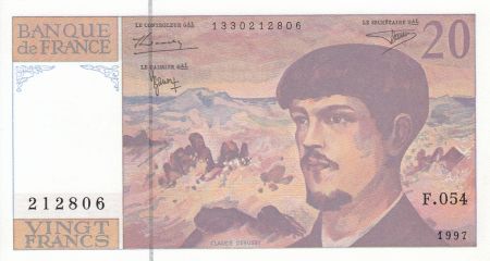 France 20 Francs Debussy - 1997 - Série F.054
