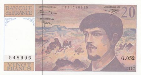 France 20 Francs Debussy - 1997 - Série G.052