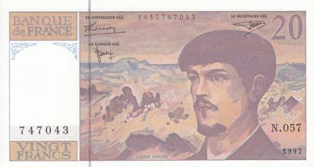France 20 Francs Debussy - 1997 - Série N.057