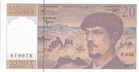 France 20 Francs Debussy - 1997 - Série P.056