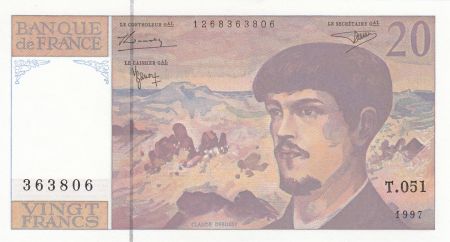 France 20 Francs Debussy - 1997 - Série T.051