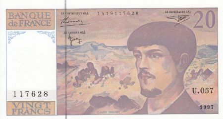 France 20 Francs Debussy - 1997 - Série U.057