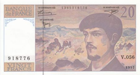 France 20 Francs Debussy - 1997 - Série V.056