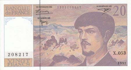 France 20 Francs Debussy - 1997 - Série X.053