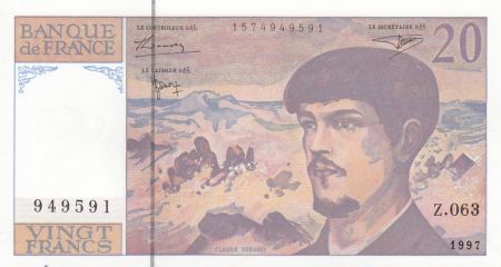 France 20 Francs Debussy - 1997 - Série Z.063