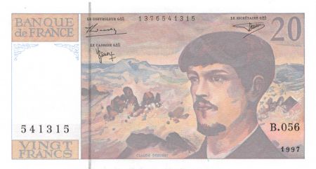 France 20 Francs Debussy - 1997 Série B.056 - SUP+