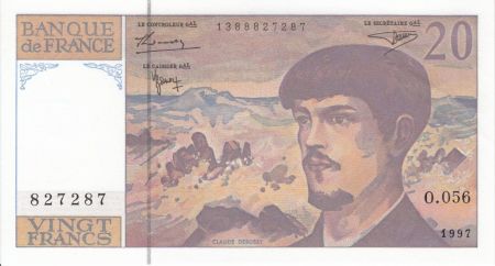 France 20 Francs Debussy - 1997 Série O.056