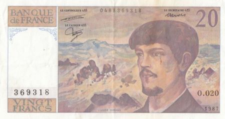 France 20 Francs Debussy - O.020 - 1987