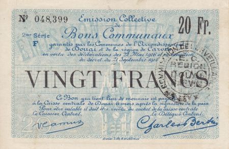 France 20 Francs Douai Commune - 1916