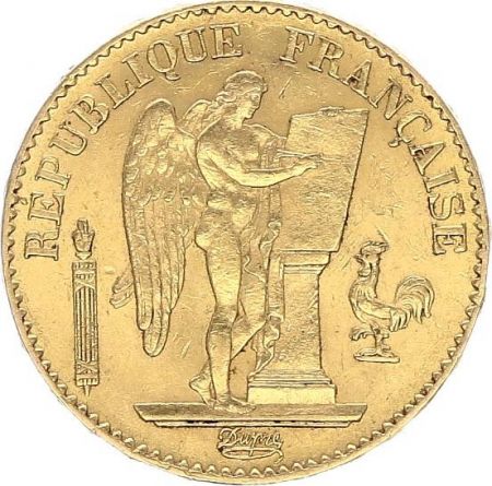 France 20 Francs Genie - III e République - 1877 A Paris - Or