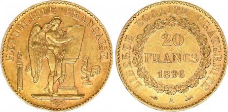 France 20 Francs Genie - III e République - 1896 A Paris