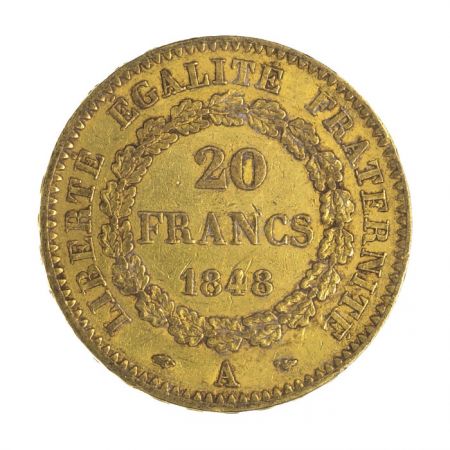 France 20 Francs Génie Debout - 1848 à 1849
