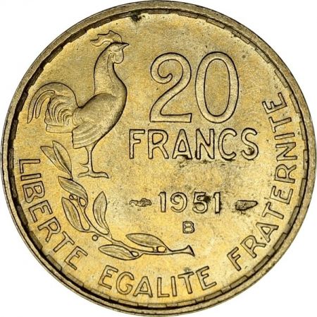 France 20 Francs Guiraud - 1951 B