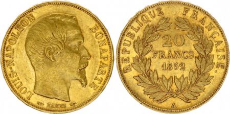France 20 Francs Louis Napoléon Bonaparte - 1852 A