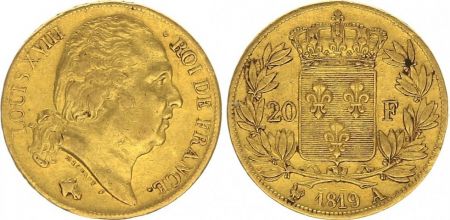France 20 Francs Louis XVIII - 1820 A Paris
