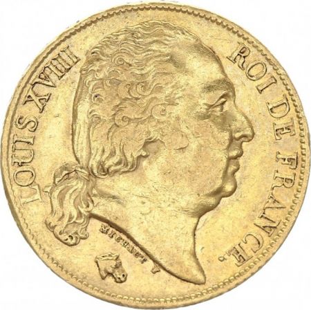 France 20 Francs Louis XVIII - 1824 A