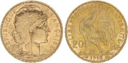 France 20 Francs Marianne - Coq 1910 - Or
