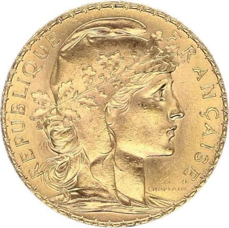 France 20 Francs Marianne - Coq 1911