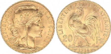 France 20 Francs Marianne - Coq 1914