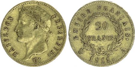 France 20 Francs Napoléon I Empereur  Or - millésimes variées