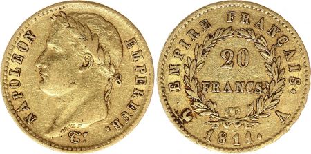 France 20 Francs Napoleon I Empereur TL 1811 A Paris