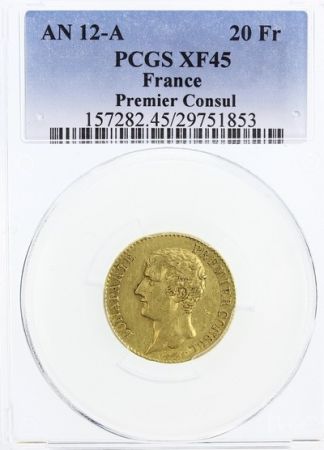 France 20 Francs Napoleon Ier Consul - An 12 A Paris - PCGS XF 45
