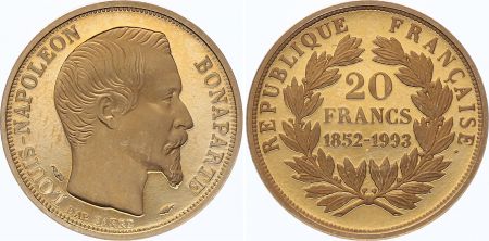 France 20 Francs Napoléon III Or -1852-1993 - Proof - SUP