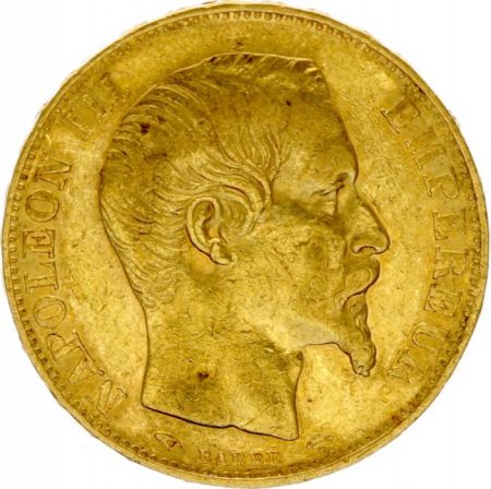 France 20 Francs Napoléon III Tête nue - 1856 A Paris