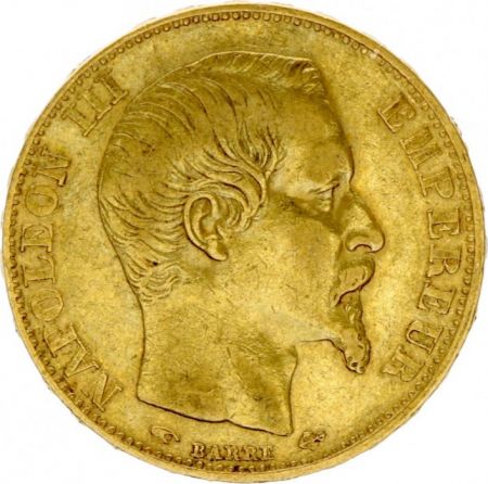 France 20 Francs Napoléon III Tête nue - 1856 A Paris