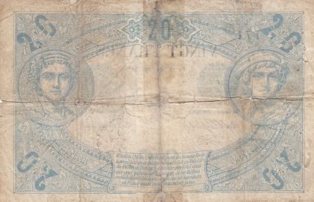 France 20 Francs Noir - 28-01-1875  Série Y.296 - condition M
