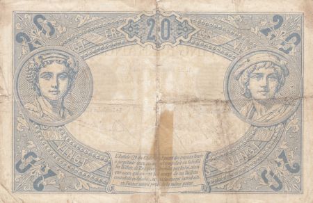 France 20 Francs Noir - 28-12-1904 - Série A.1111