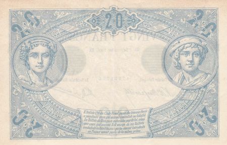 France 20 Francs Noir -02-09-1904 - Série A.718 - SUP