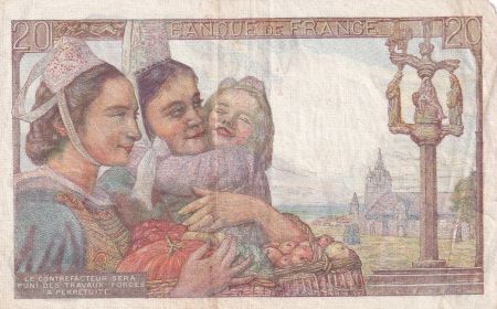 France 20 Francs Pêcheur -  09-01-1947 - Série O.158 - TTB