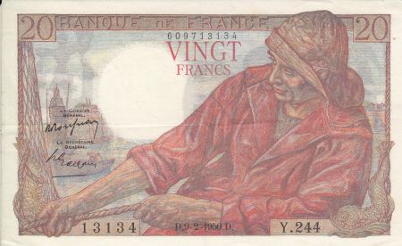 France 20 Francs Pêcheur - 09-02-1950 Série Y.244