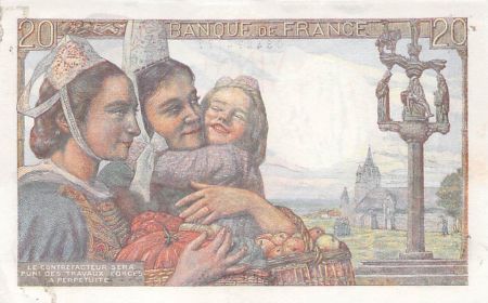 France 20 Francs Pêcheur - 12-02-1942 Série S.14 - PTTB