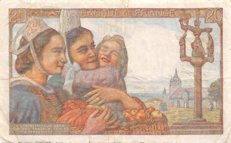 France 20 Francs Pêcheur - 29-01-1948 Série C.171 - TB+