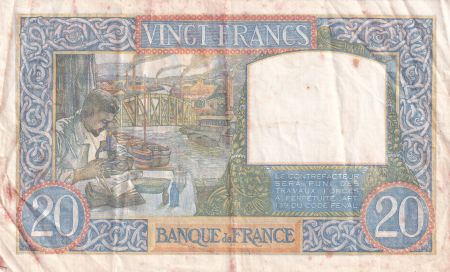 France 20 Francs Science et Travail - 03-04-1941 Série K.3220