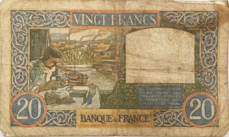 France 20 Francs Science et Travail - 03-04-1941 Série L.3614 - PTB