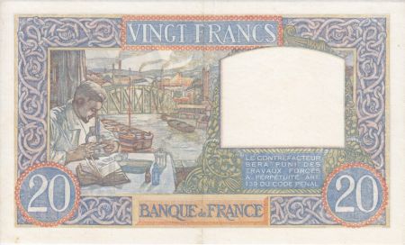 France 20 Francs Science et Travail - 07-12-1939 Série C.56