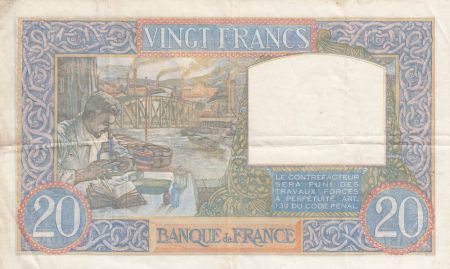 France 20 Francs Science et Travail - 07-12-1939 Série G.187 - TTB